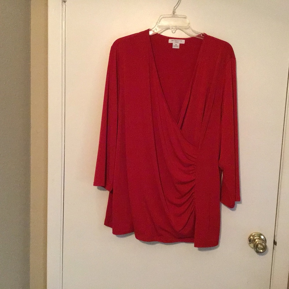 Liz Claiborne red blouse size 3X